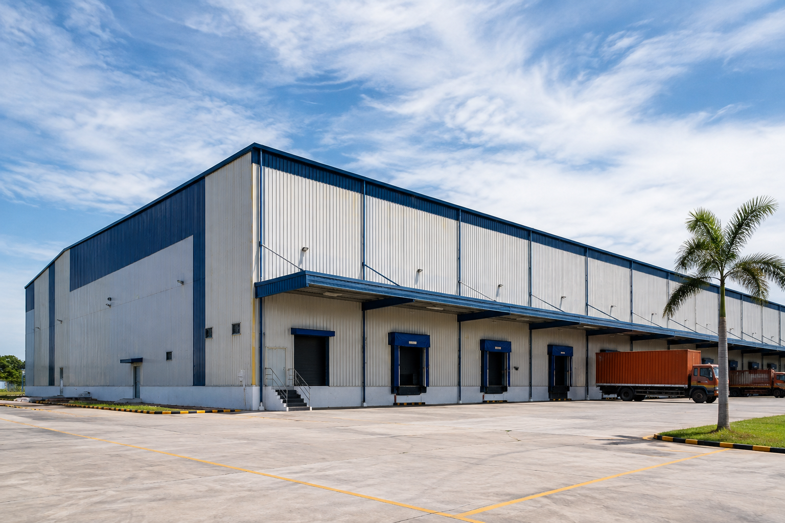 PEB warehouse project for logistics client in Pune